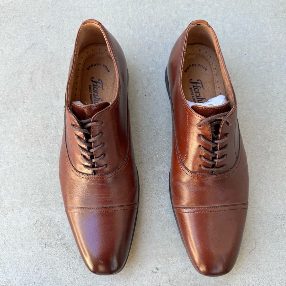 Florsheim Brown Leather Oxfords Derby